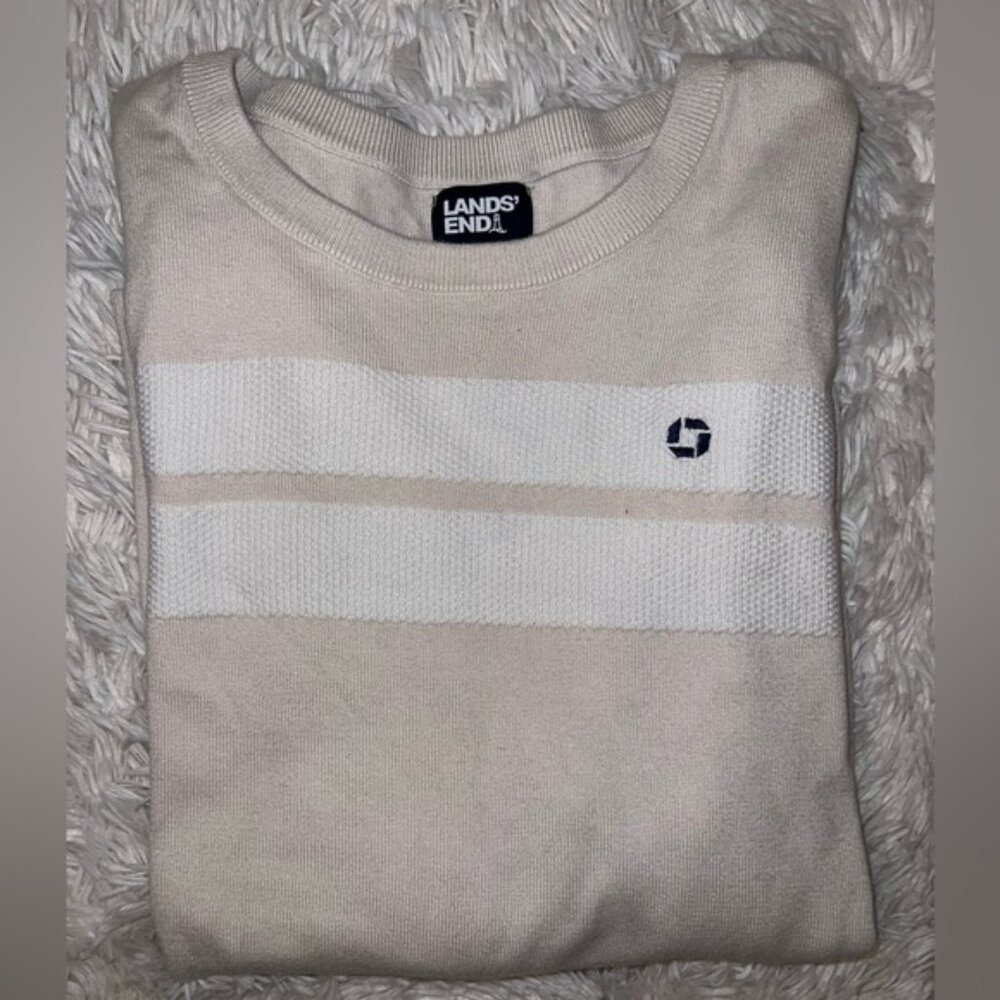Lands' End Men's Cream Sweater